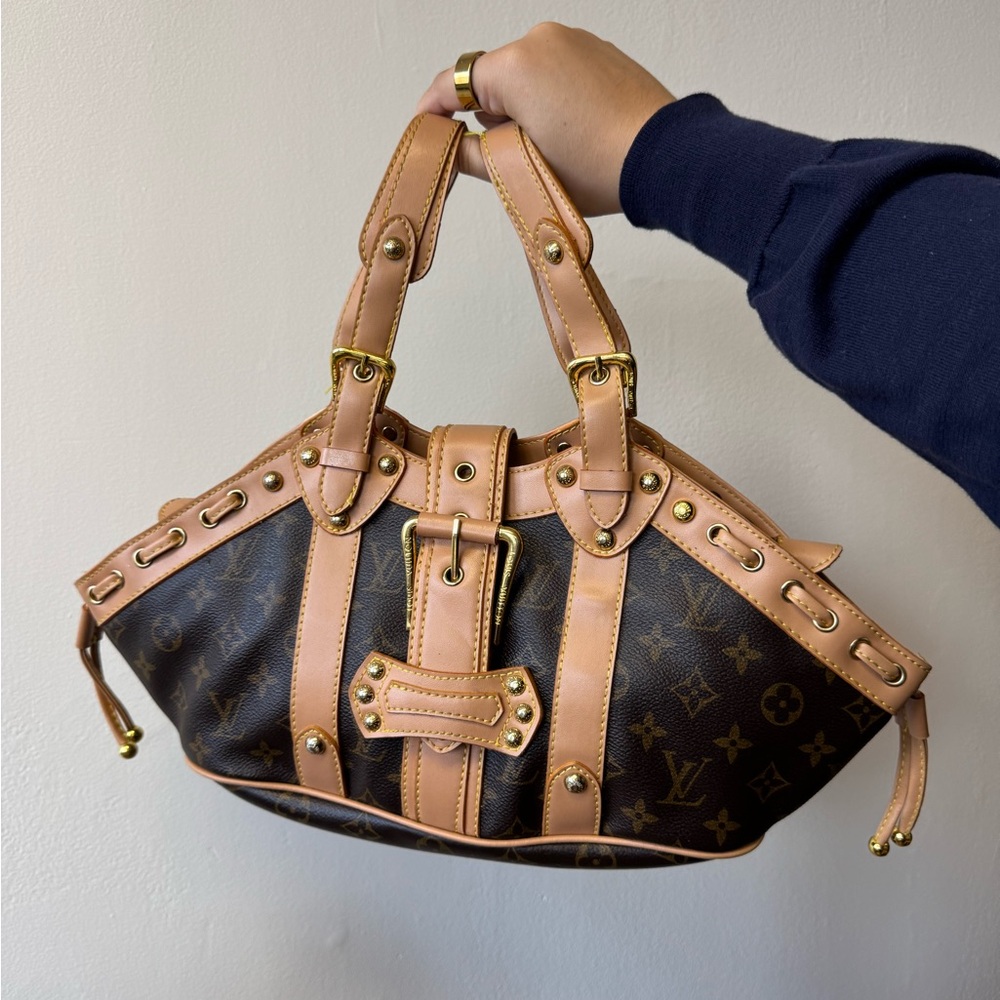 Louis Vuitton Brown and Tan Monogram Shoulder Bag